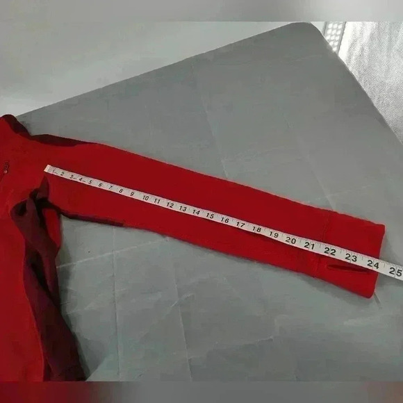 Eddie Bauer Women M 1/4 Zip Pullover Long Sleeve Sweater Jacket Top 2 Tone Red - Picture 8 of 9